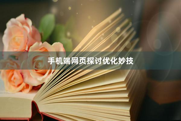 手机端网页探讨优化妙技